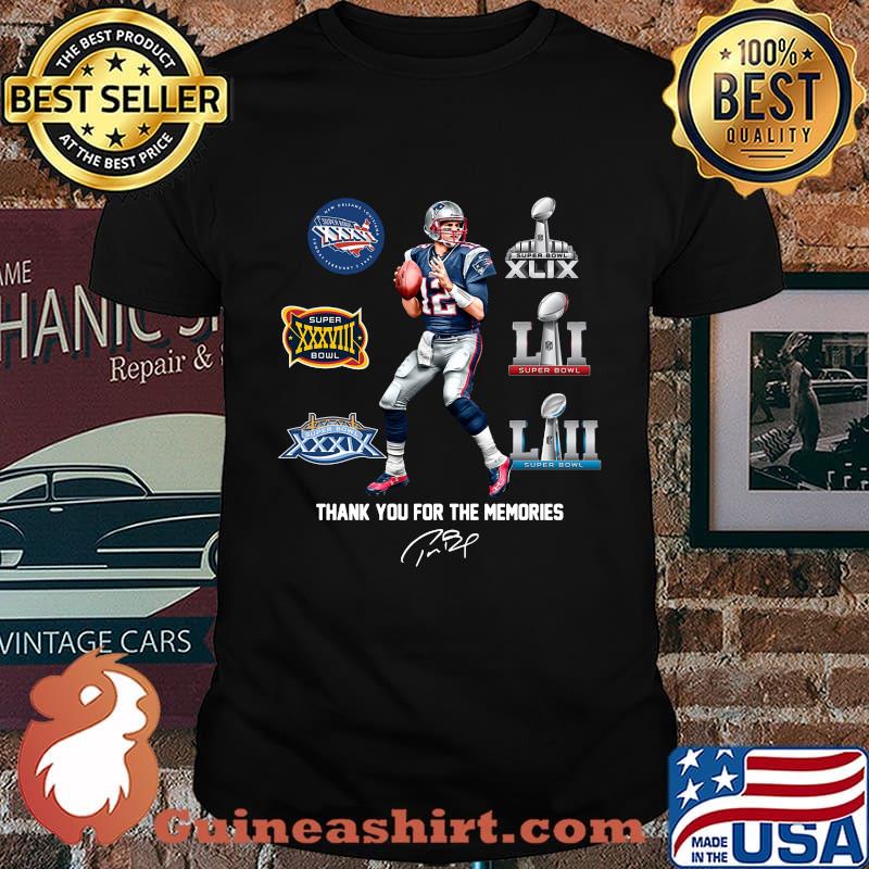 Tom brady new england patriots champions thank you for the memories signature shirt