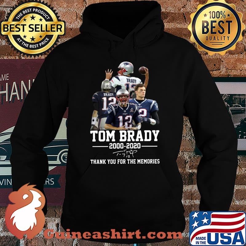 Tom brady new england patriots football 2000 2020 20 thank you for the memories signature s Hoodie