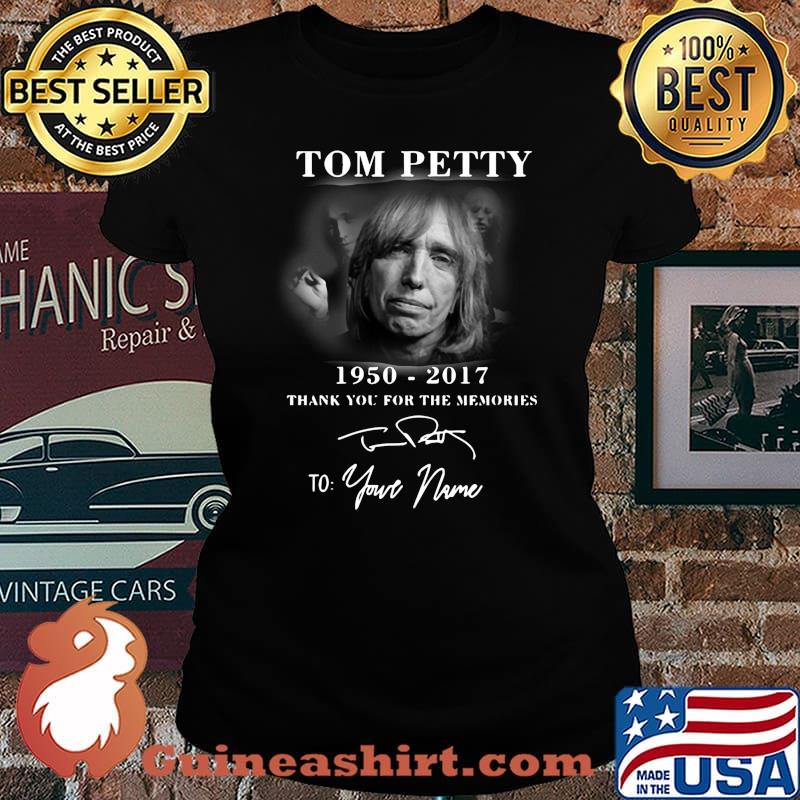 Tom petty 1950 2017 thank you for the memories to your name signature s Laides tee