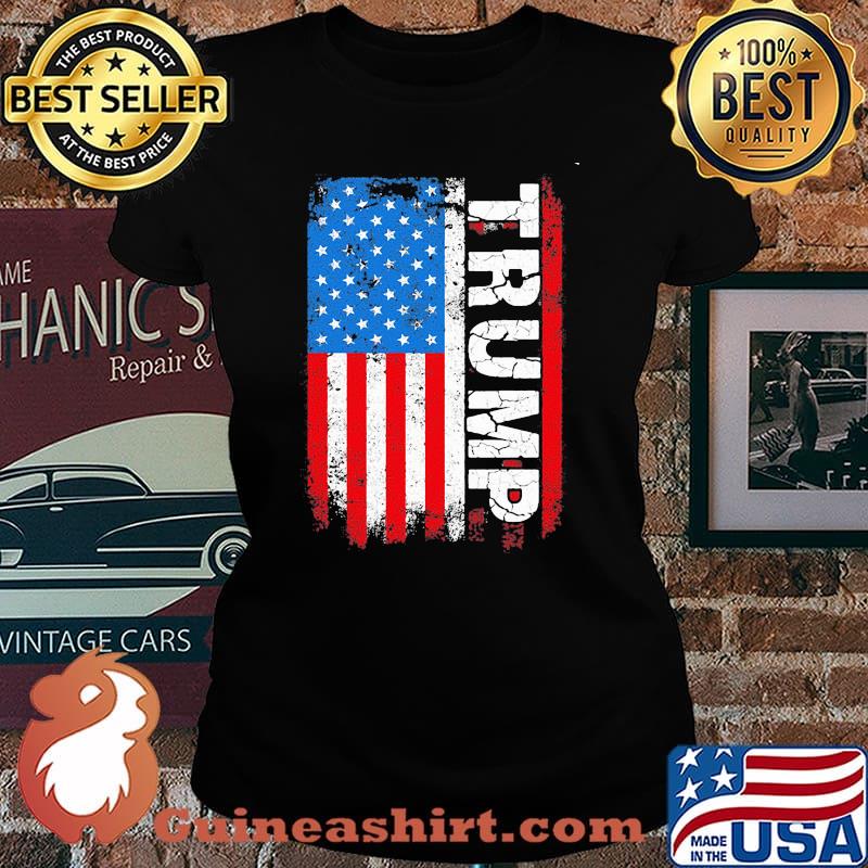 Trump american flag independence day s Laides tee