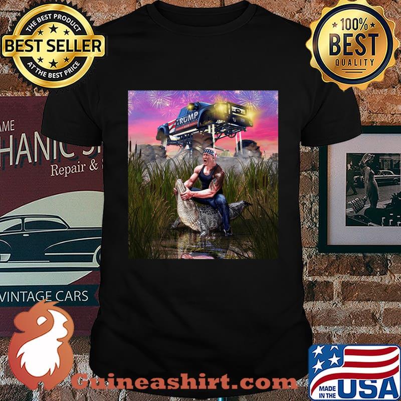 Trump gator wrestling funny trump shirt
