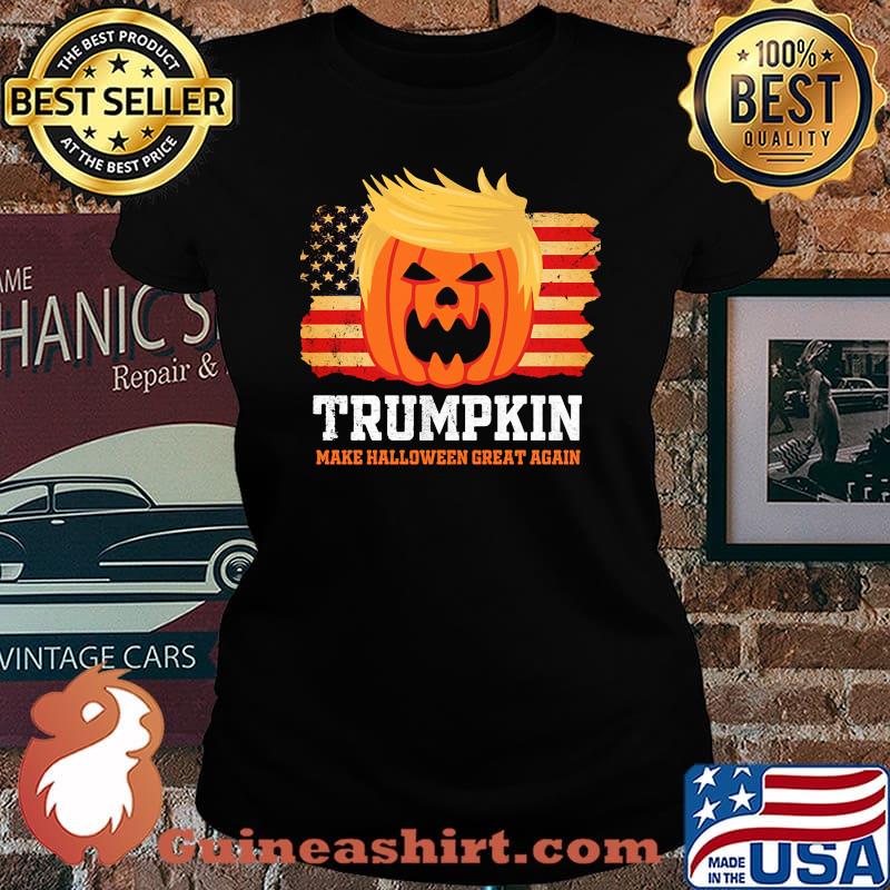 Trump trumpkin make halloween great again american flag independence day s Laides tee