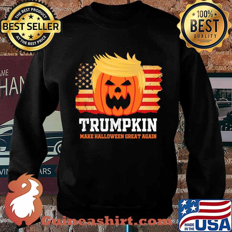 Trump trumpkin make halloween great again american flag independence day s Sweater