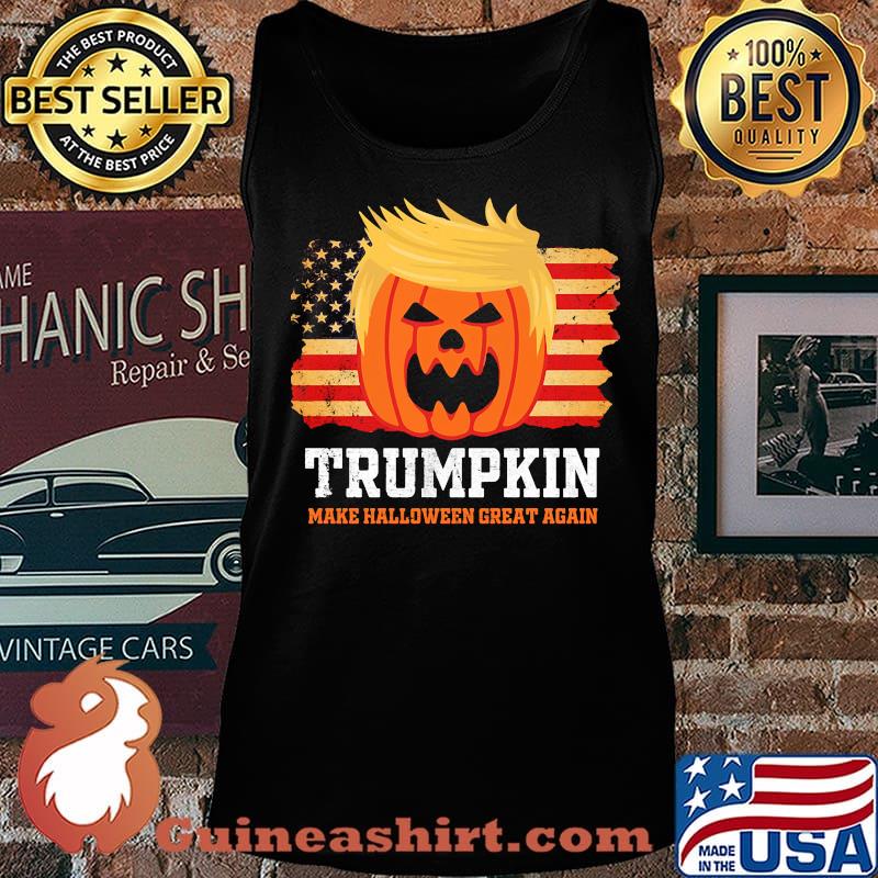 Trump trumpkin make halloween great again american flag independence day s Tank top