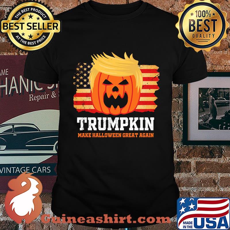 Trump trumpkin make halloween great again american flag independence day shirt