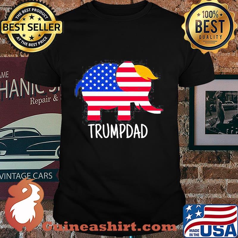 TRUMPDAD TRUMP ELEPHANT AMERICAN FLAG SHIRT