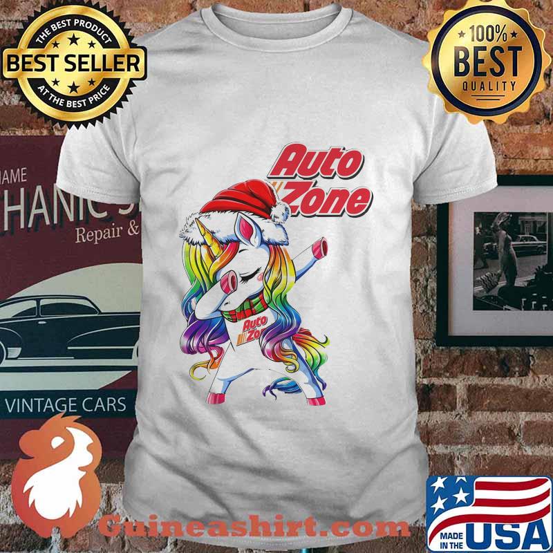 Unicorn girl auto zone logo shirt