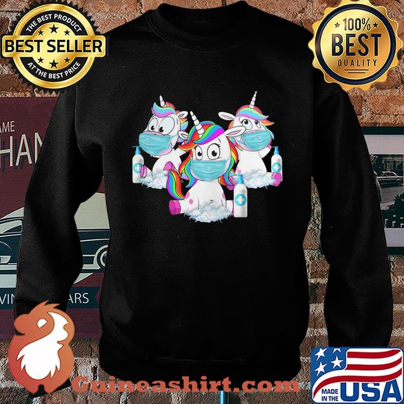Unicorn wear mask washing hand s Sweater