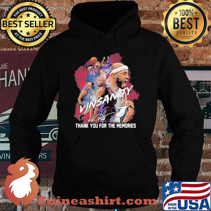 Vinsanity vince carter 15 thank you for the memories signature s Hoodie