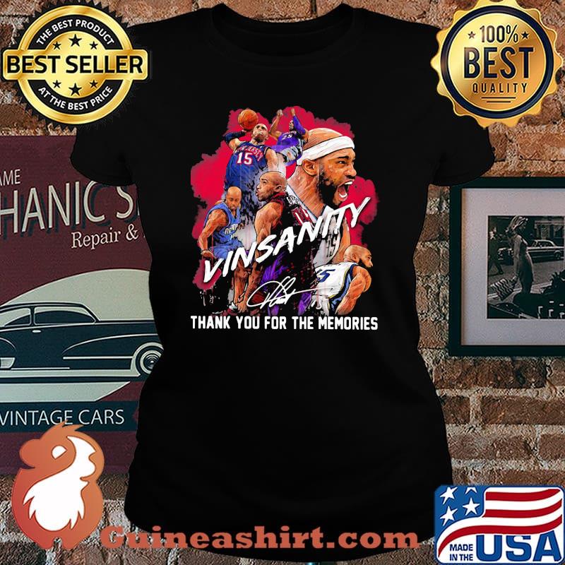Vinsanity vince carter thank you for the memories signature s Laides tee