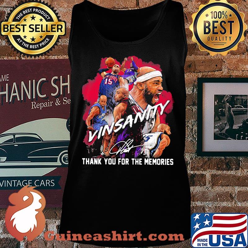 Vinsanity vince carter thank you for the memories signature s Tank top