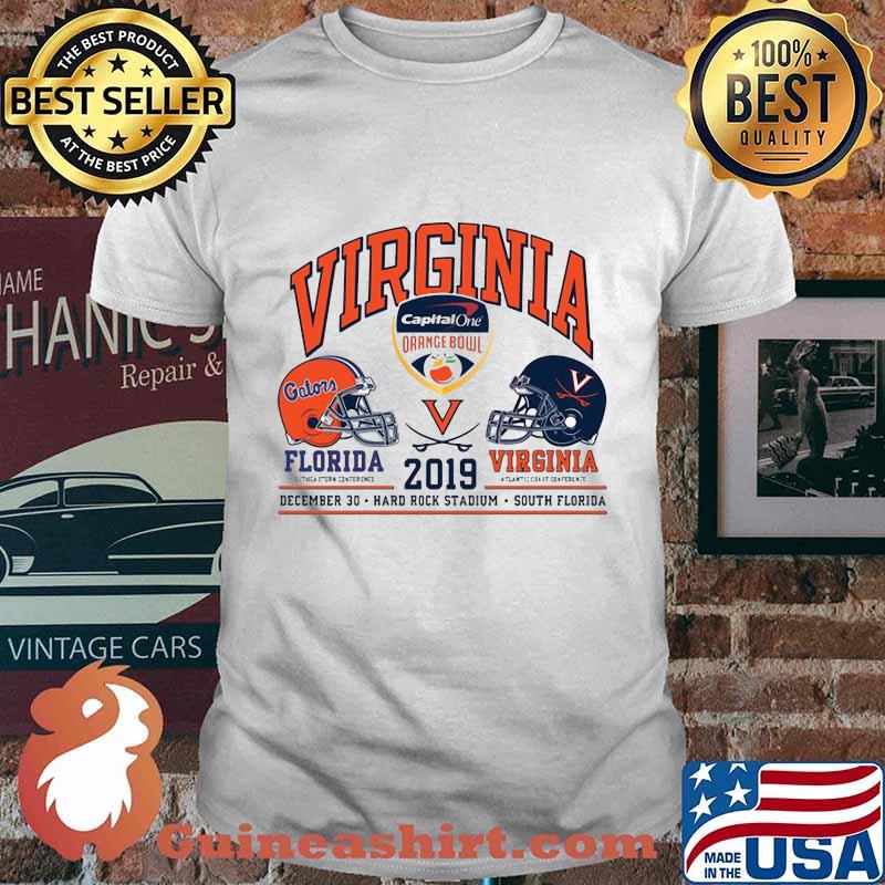 Virginia florida gator vs virginia cavaliers 2019 captain one orange bowl shirt