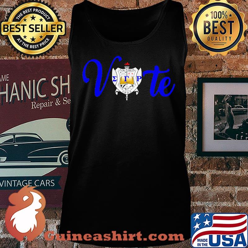 Vote sigma gamma rho sorority shield s Tank top