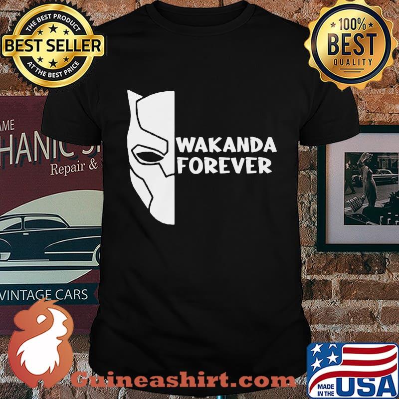 Wakanda forever marvel heroes black panther chadwick rip face shirt