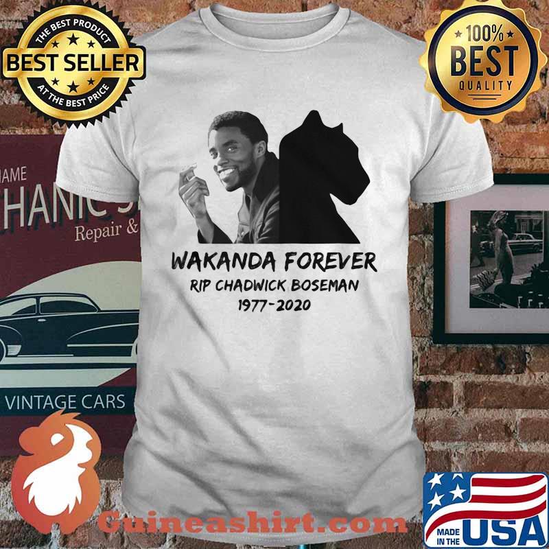 Wakanda forever rip chadwick black panther actor 1977 2020 shirt