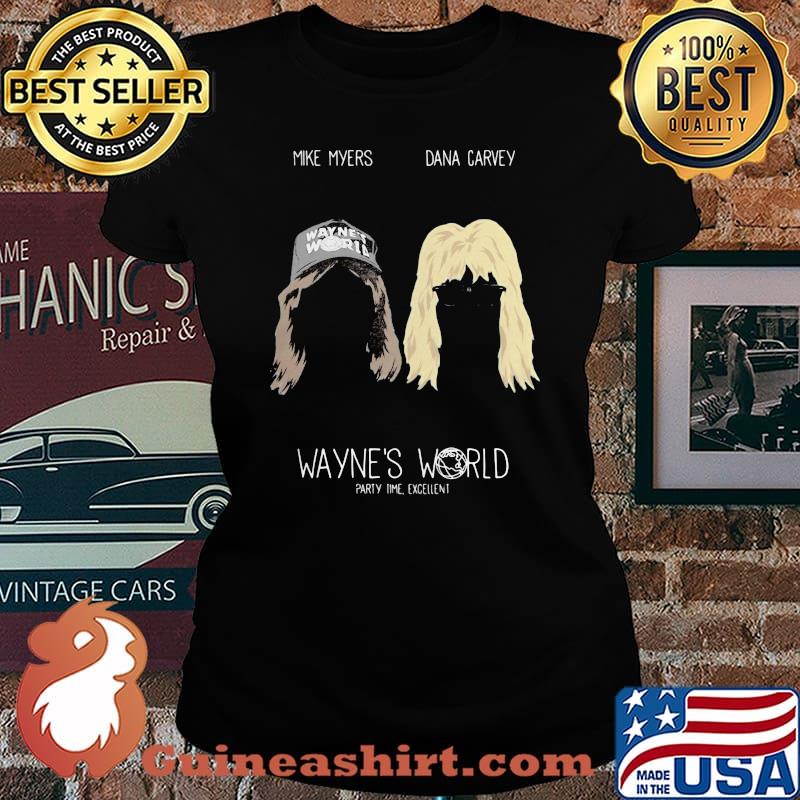 Wayne campbell and garth algar mike myers dana carvey wayne's world party time excellent shirt s Laides tee