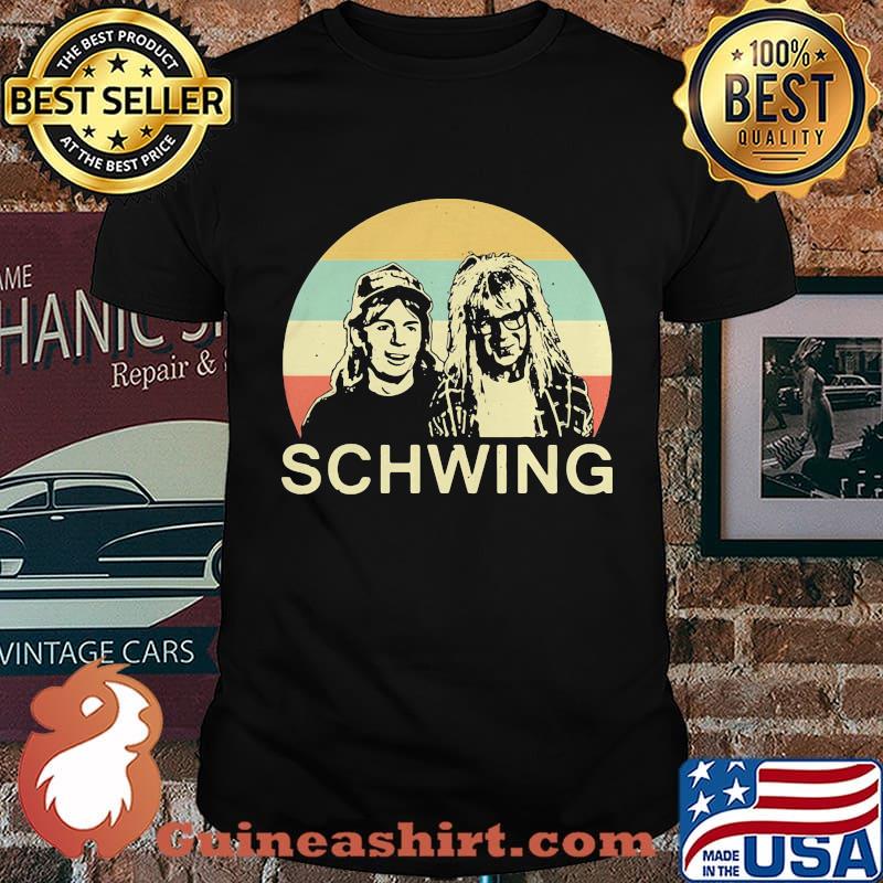 Wayne campbell and garth algar schwing vintage retro shirt