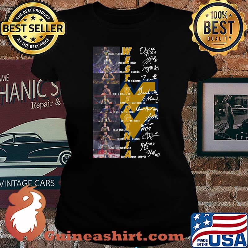 West virginia mountaineers men's basketball players signatures s Laides tee