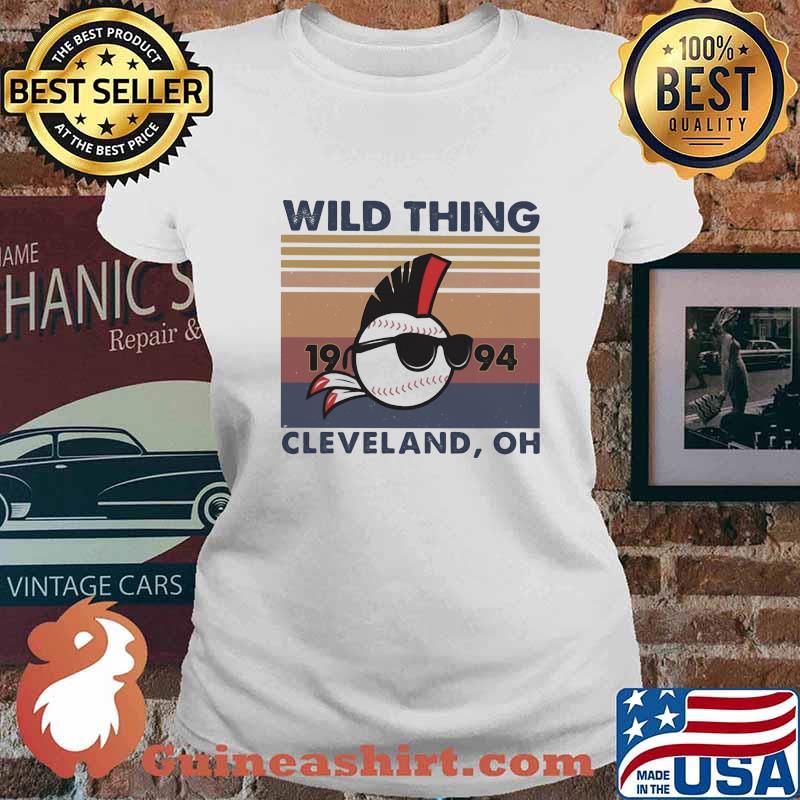 Wild Thing 1994 Cleveland Oh Major League Movie Baseball Vintage Retro Shirt Ladies tee