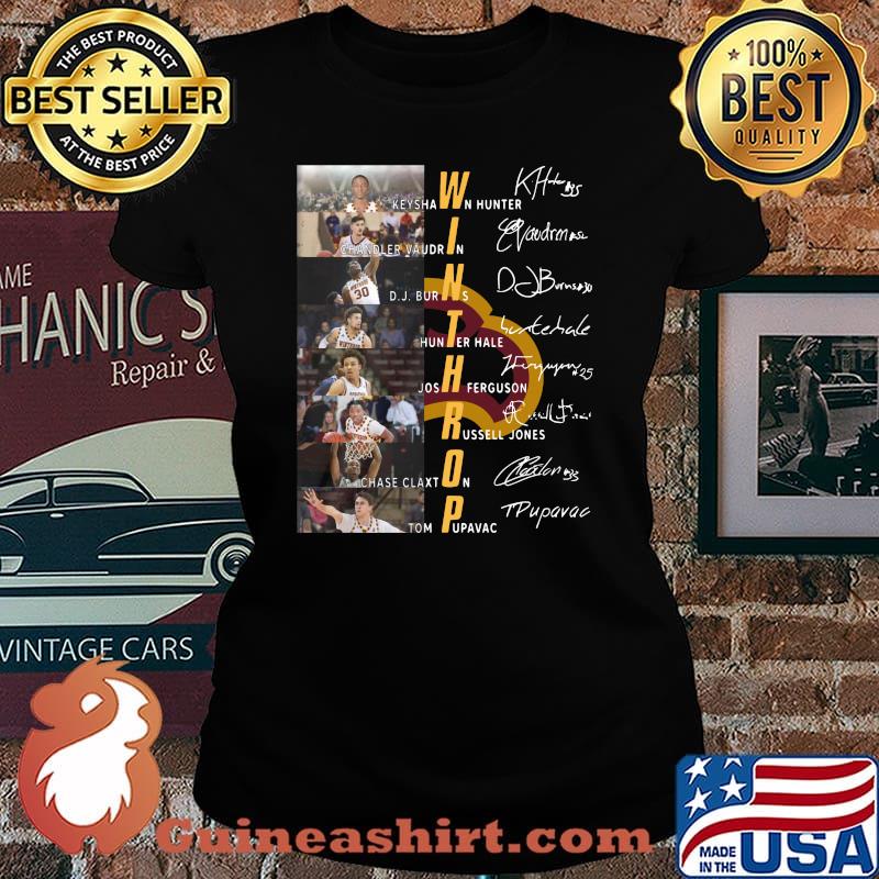 Winthrop eagles men's basketball players signatures s Laides tee