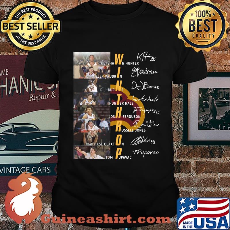 Winthrop eagles men's basketball players signatures shirt
