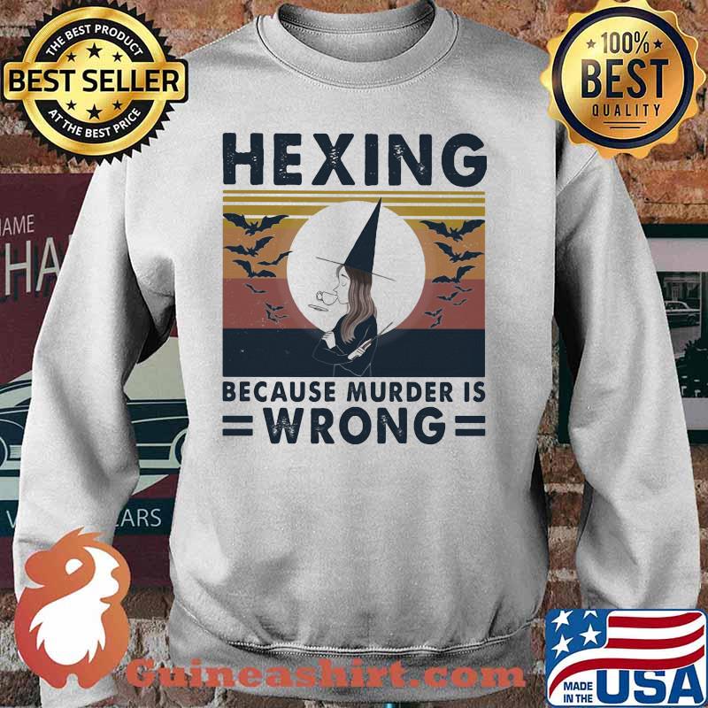 Witch hexing because murder is wrong vintage retro s Sweater