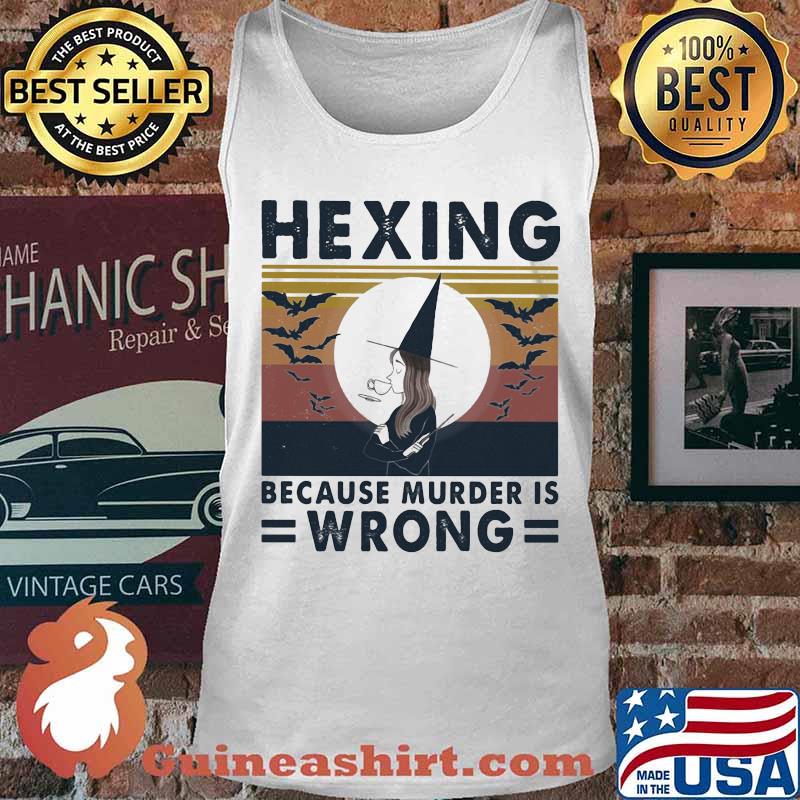 Witch hexing because murder is wrong vintage retro s Tank top