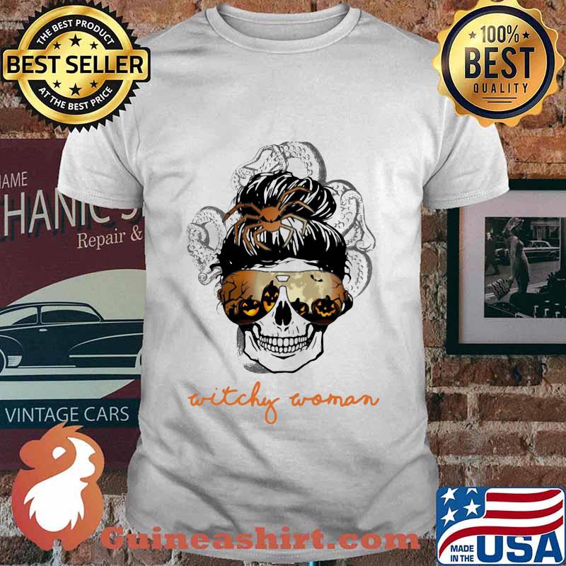 WITCHY WOMAN SKULL GIRL HALLOWEEN SHIRT