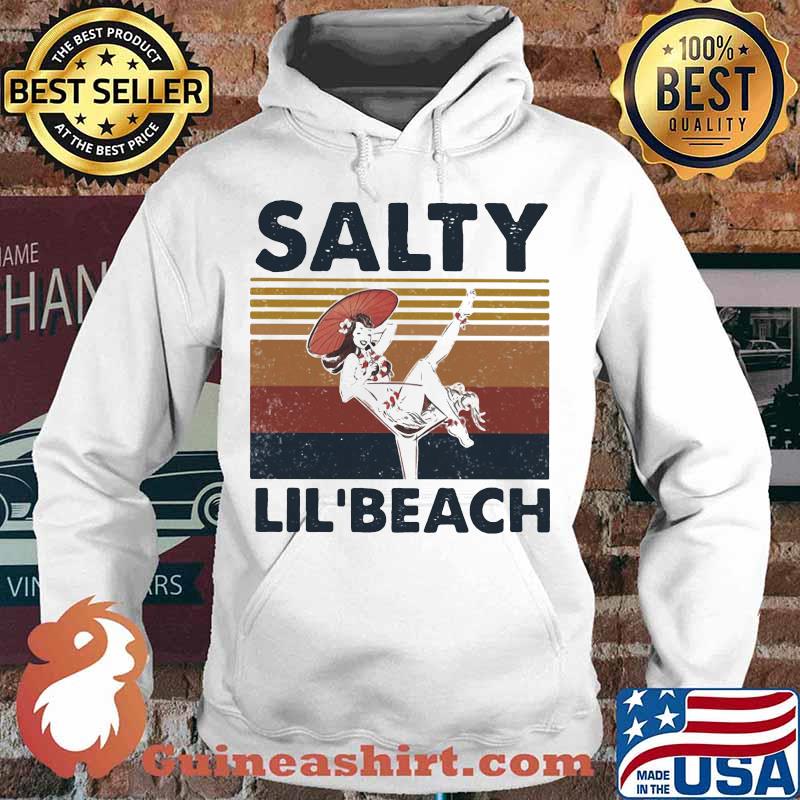 Woman salty lil' beach vintage retro s Hoodie