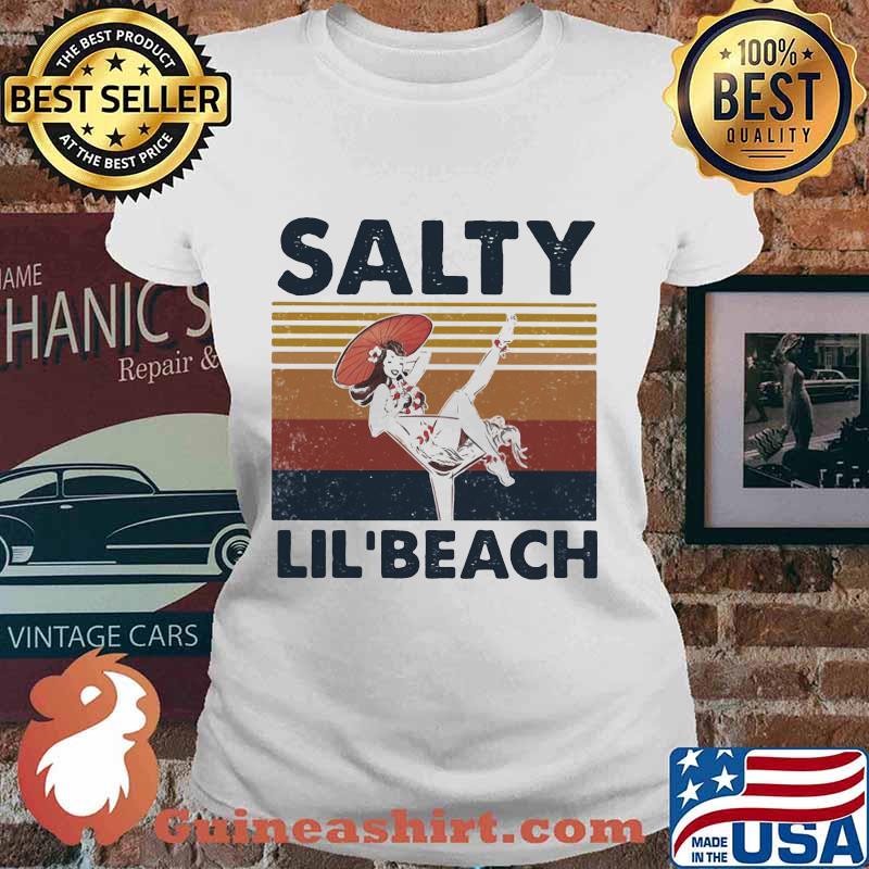 Woman salty lil' beach vintage retro s Ladies tee