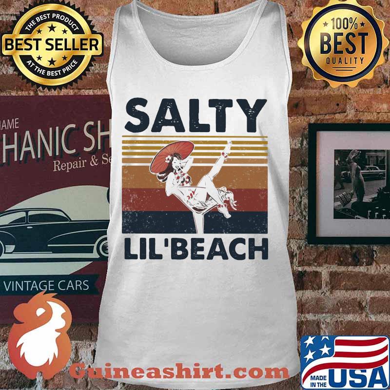 Woman salty lil' beach vintage retro s Tank top
