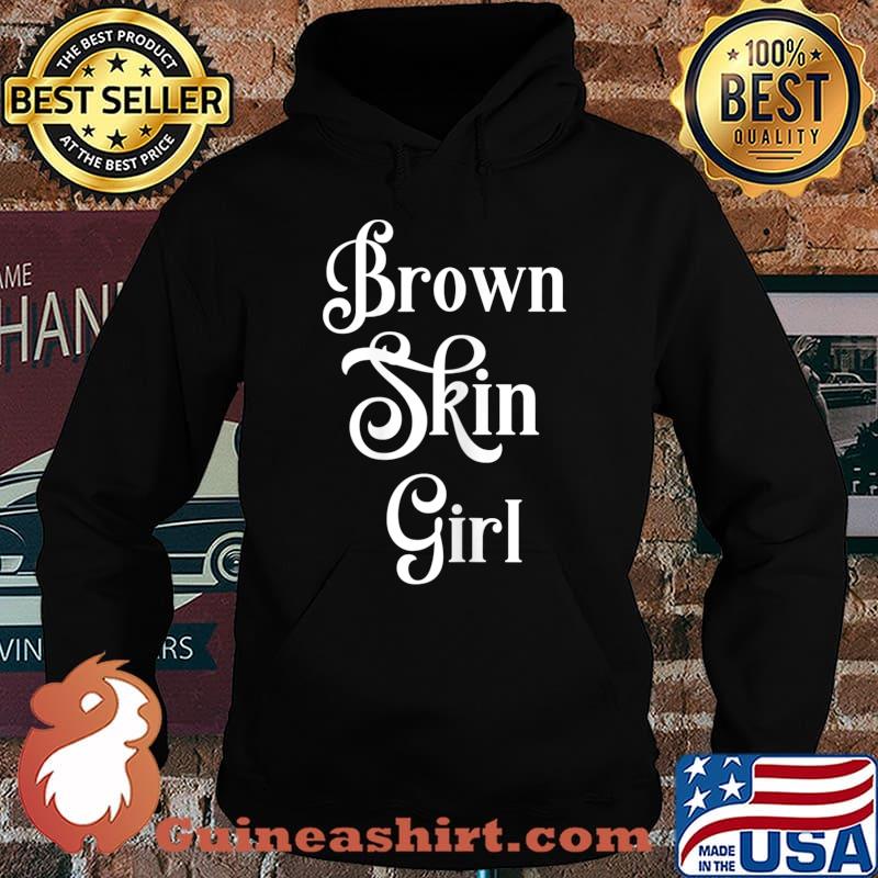 Womens Brown Skin Girl Black Is Beautiful Strong Power Afro Womens T-Shirt Hoodie