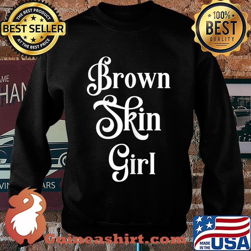 Womens Brown Skin Girl Black Is Beautiful Strong Power Afro Womens T-Shirt Sweater