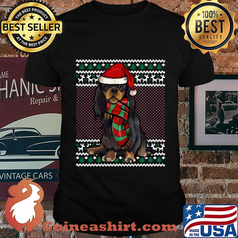 Xmas English Toy Spaniel Dog Santa Hat Ugly Christmas Sweatshirt