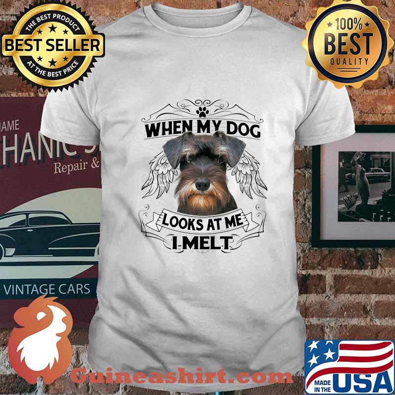 Yorkie when my paw dog looks at me i melt shirt