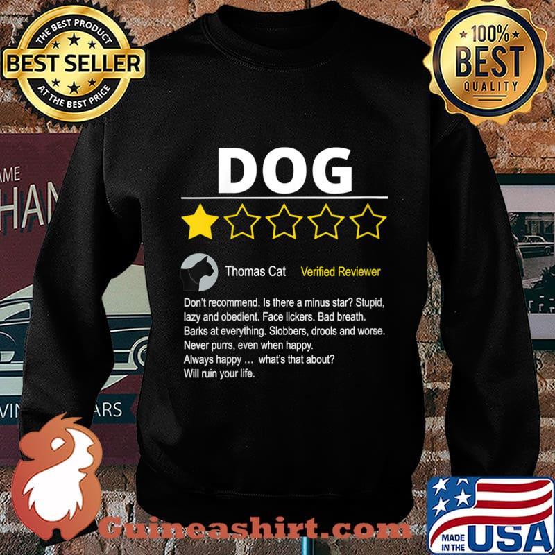 1 Star Review of DOG from Cat for Cat Lovers Shirt Sweater