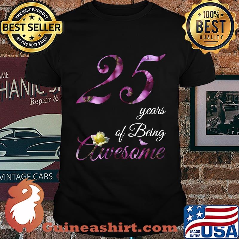 25 Year Old Shirt Awesome Floral 1995 25th Birthday Gift Shirt