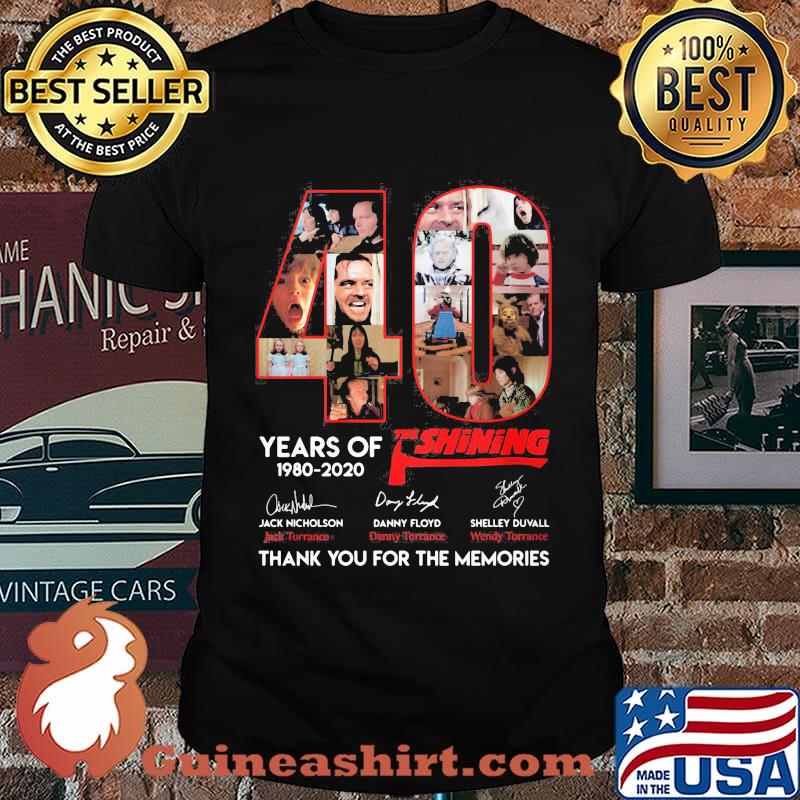 40 years of 1980 2020 the shining thank you for the memories signatures shirt