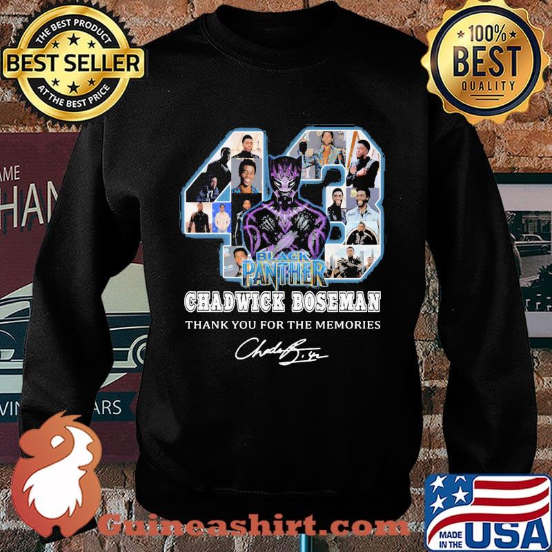 43 black panther rip chadwick thank you for the memories signature s Sweater
