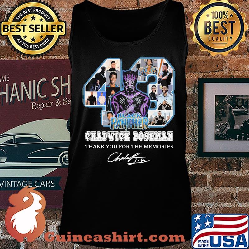 43 black panther rip chadwick thank you for the memories signature s Tank top