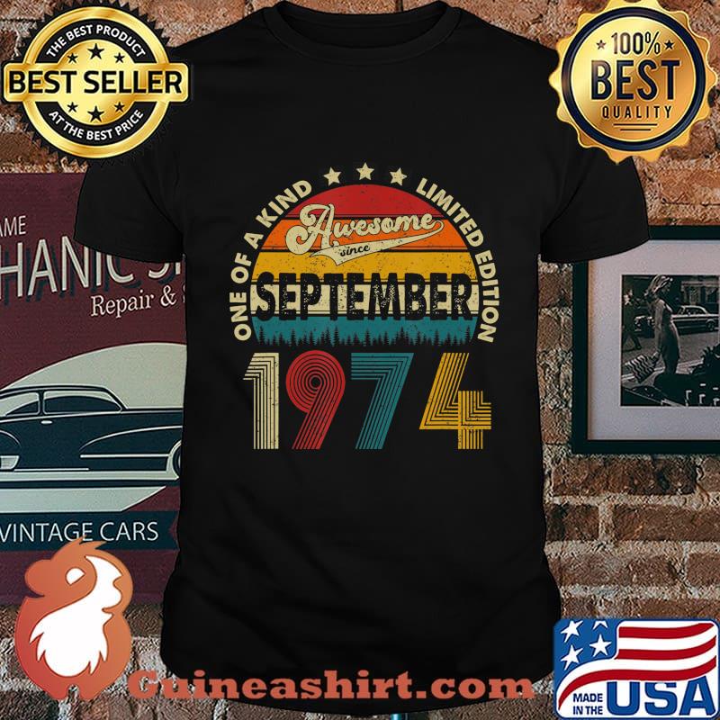46 Years Old Gifts Vintage September 1974 46th Birthday T-Shirt