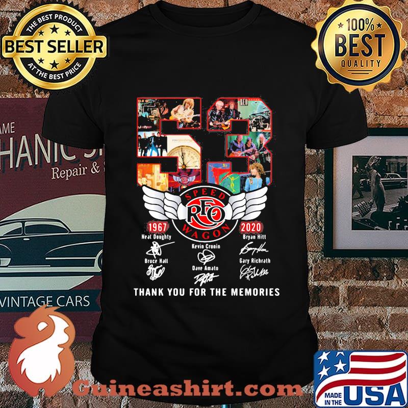 53 speed wagon 1967 2020 thank you for the memories signatures shirt