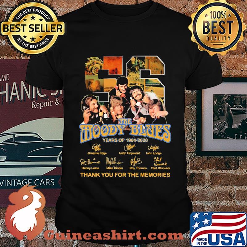 56 the moody blues years of 1964 2020 thank you for the memories signatures shirt