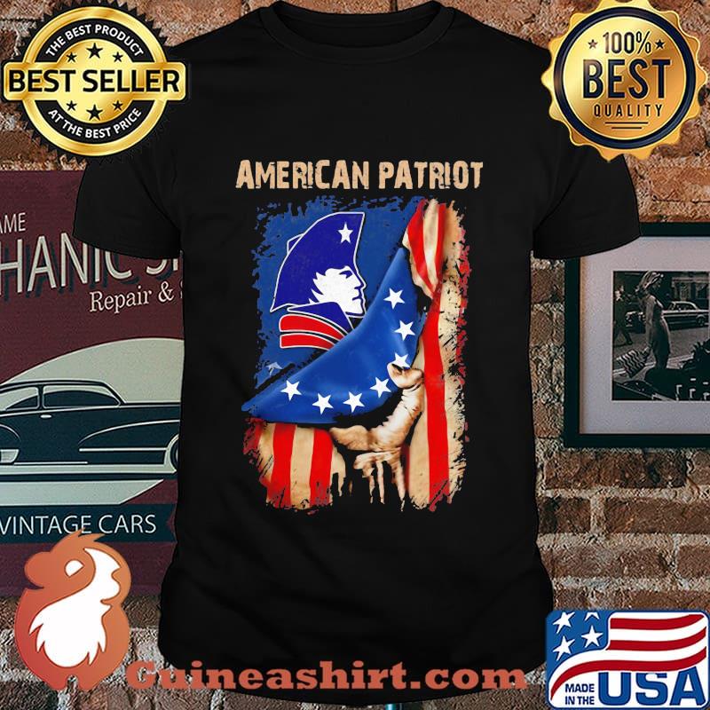 American new england patriot flag shirt