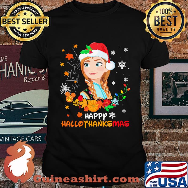 Anna happy hallothanksmas halloween thanksgiving christmas shirt