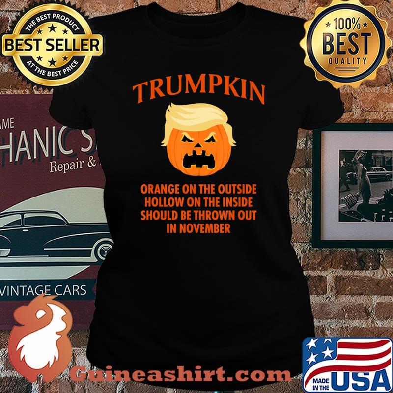 Anti Trumpkin Funny Halloween T-Shirt Laides tee
