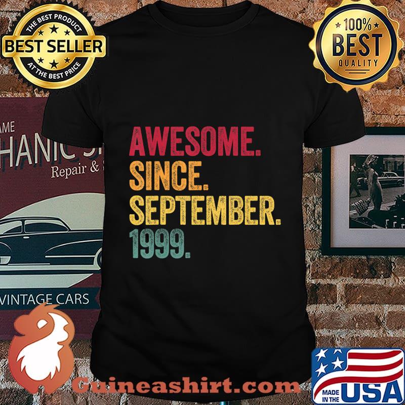 Awesome Since September 1999 21st Birthday Gift 21 Years Old T-Shirt