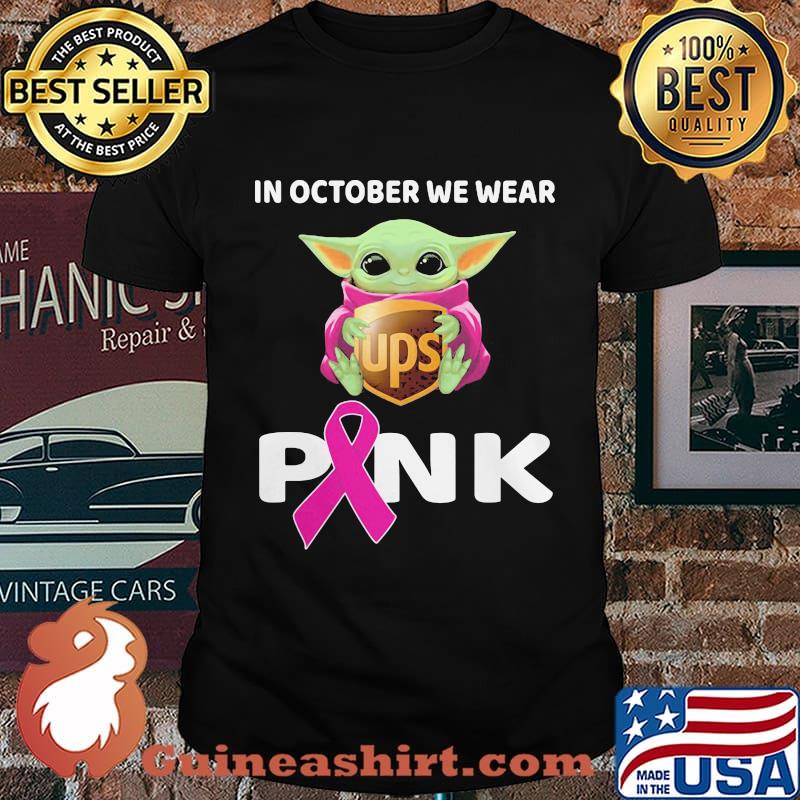 Baby hug ups in october we wear pink cancer awareness shirt