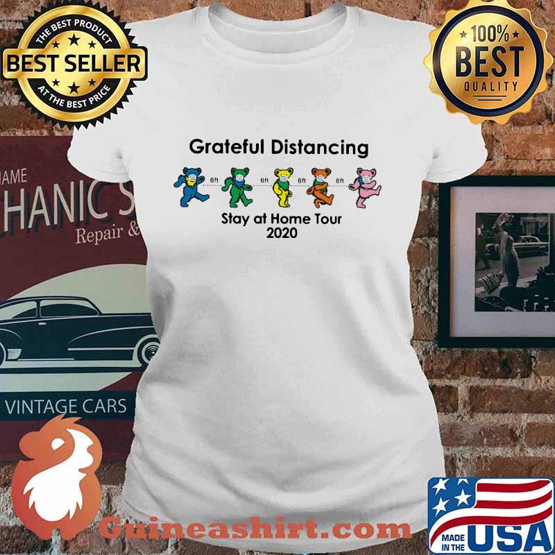 Bear mask grateful distancing stay at home tour 2020 s Ladies tee