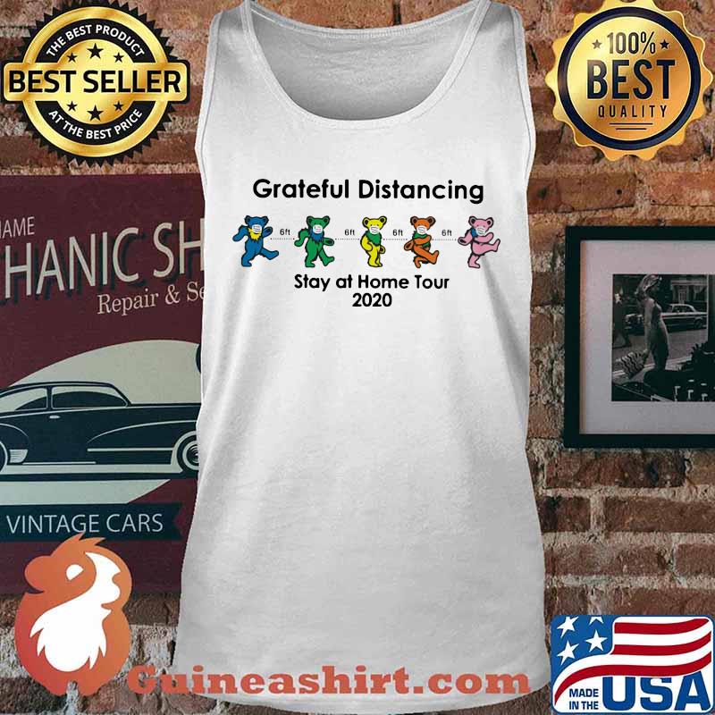 Bear mask grateful distancing stay at home tour 2020 s Tank top